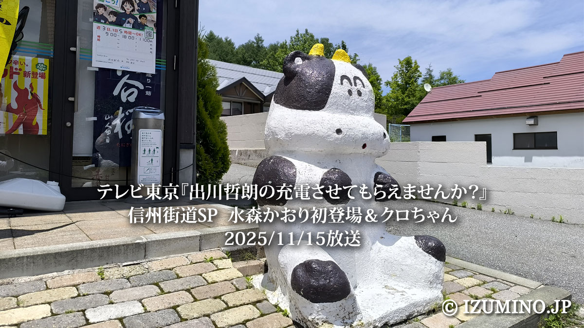 テレビ東京 『出川哲朗の充電させてもらえませんか？』信州街道SP 水森かおり初登場＆クロちゃん｜2025/11/15放送
